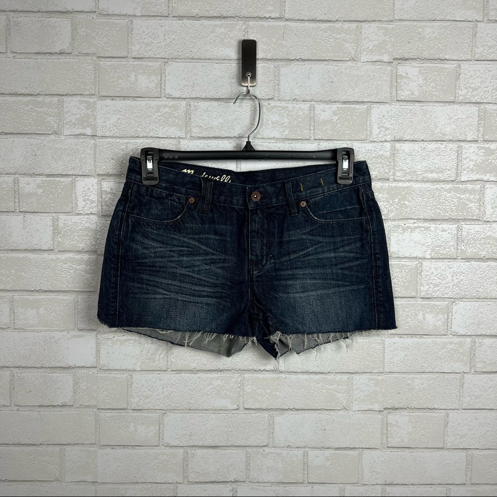 Madewell Mid Rise Cut off Blue Denim Jean Shorts